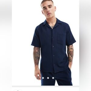 Original Penguin Dark Blue Casual Button Down Shirt